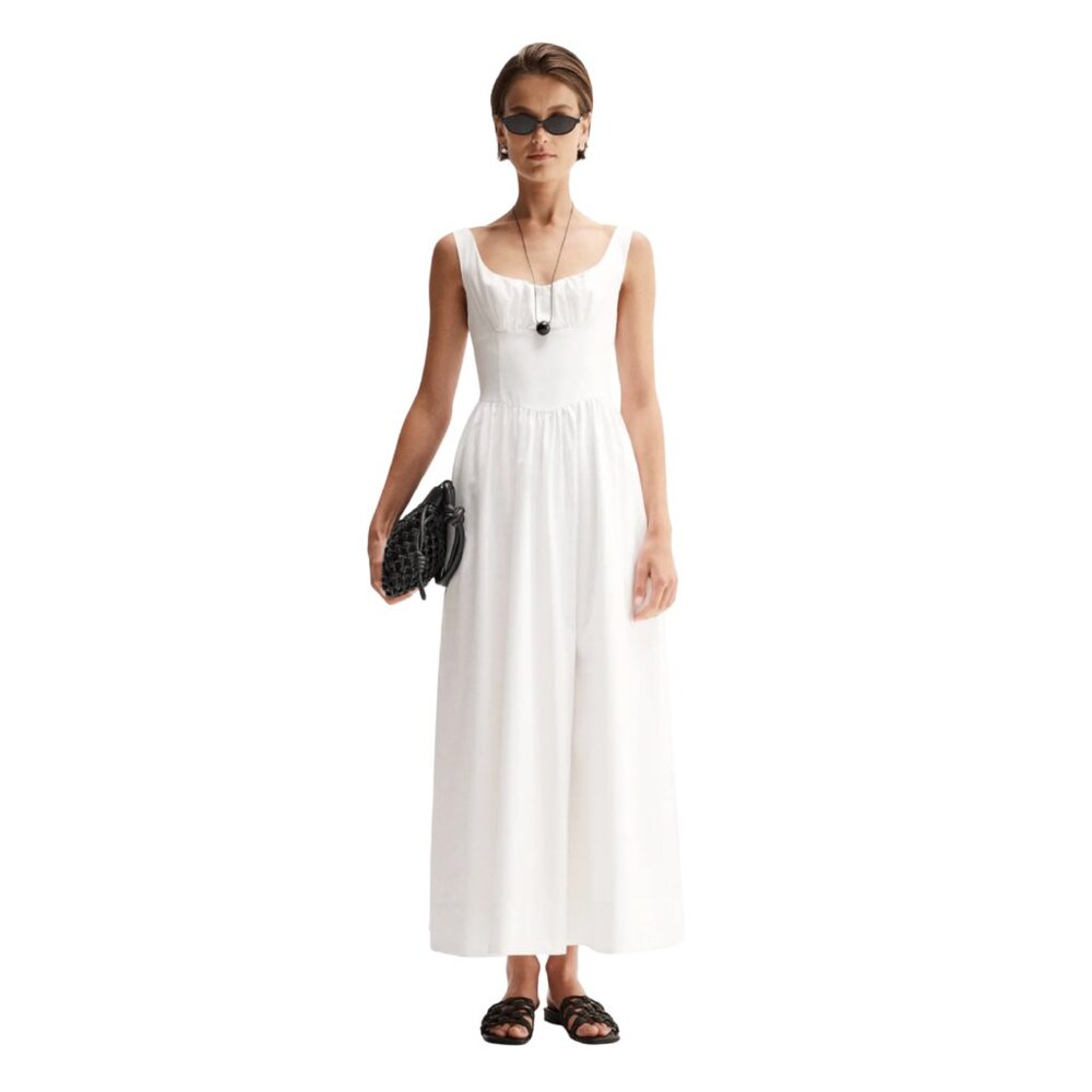 ELKA COLLECTIVE Sonia White Maxi Dress $329 NWT Sz US 2 AU 6